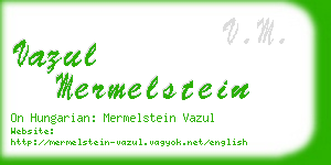 vazul mermelstein business card